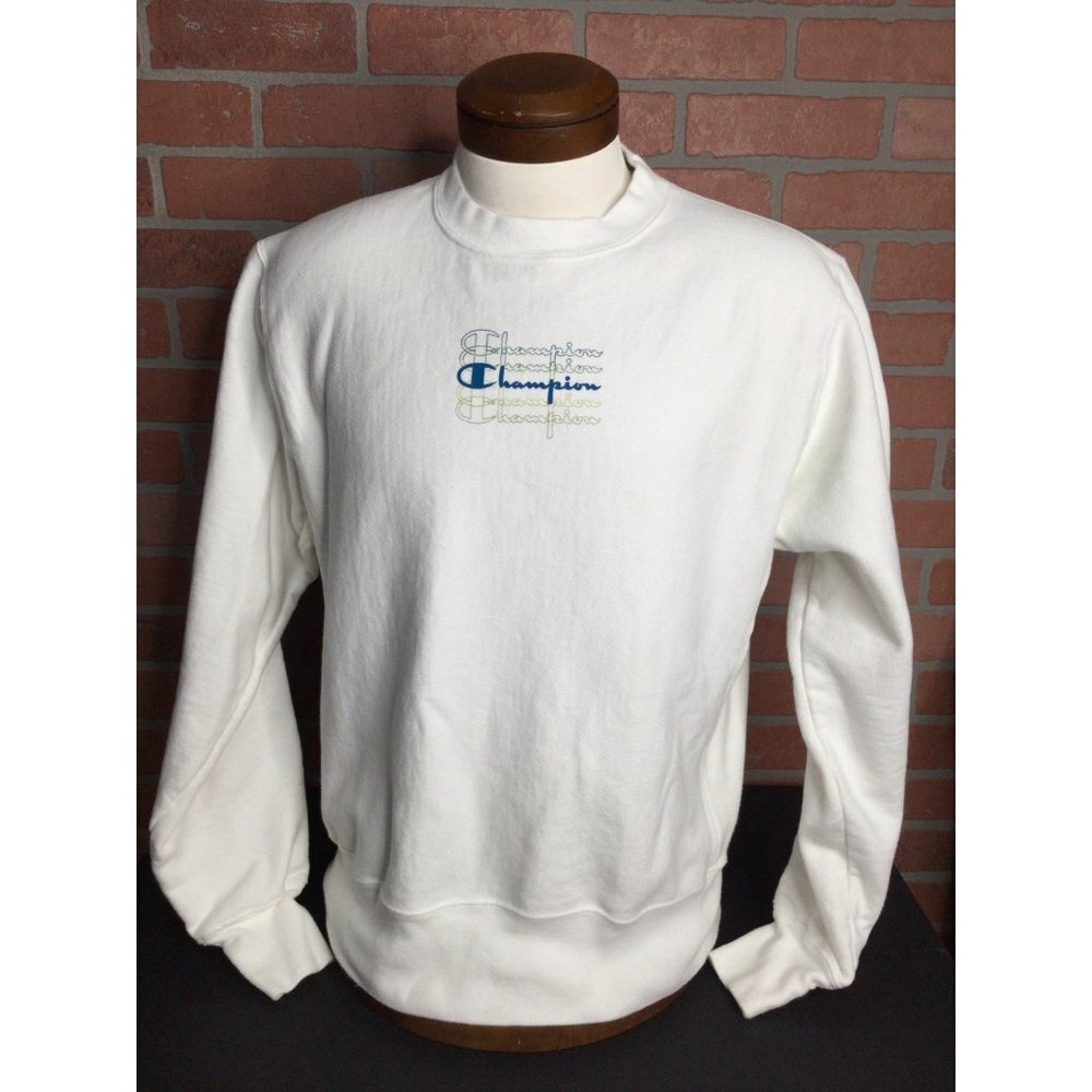 Champion Reverse Weave Spell Out Graphic Sweatshirt Long Sleeve Pullover Logo